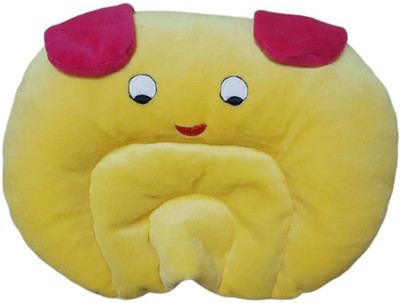 little monkeys Polyester Fibre Animals Baby Pillow Pack of 1(Yellow)