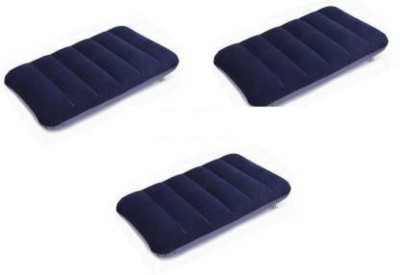 atlion PILLOW FASHIONABLE, LUXURIES, HIGHQUILITY PRODUCT Air Solid, Nature Travel Pillow Pack of 3(Blue)