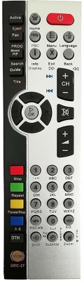 BhalTech URC-27 3in1 Universal Compatible for  DVD LED LCD with D2H VIDEOCON Remote Controller(Black)