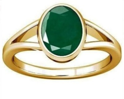 Neeba Lajward Lazward Wt 10.25 Ratti Gem 5dhatu Silver Coated Adjustable Ring Unisex Metal Emerald Gold Plated Ring