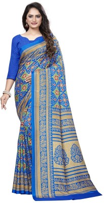 Ratnavati Printed, Self Design Bollywood Silk Blend, Art Silk Saree(Blue)