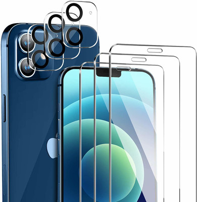 prozzile Screen Guard for Apple Iphone 12 Mini, With Camera Lens Protector(Pack of 2)