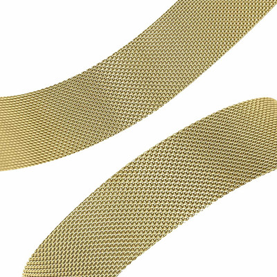 Viraan 22mm (Medium)Stainless Metal Magnetic Closure Band Compatible with Galaxy Watch 3 45mm, Gear S3, Galaxy Watch 46mm. Smart Band Strap(Gold)