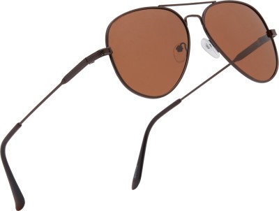 VAST Aviator Sunglasses(For Men & Women, Golden)