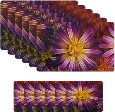 Dakshya Industries Rectangular Pack of 6 Table Placemat(Purple, PVC)