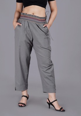 Hi Fashion Regular Fit Women Grey Trousers