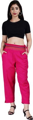 Hi Fashion Regular Fit Women Pink Trousers