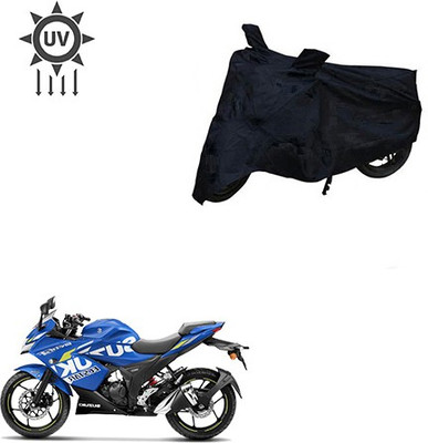 Atulit enterprises Two Wheeler Cover for Suzuki(Gixxer SF, Black)