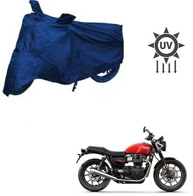 RPSENTTERPR Waterproof Two Wheeler Cover for Triumph(Twin spark, Blue)