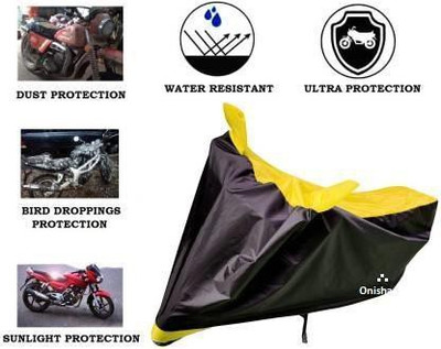 Zection Two Wheeler Cover for Bajaj(Discover 100 DTS-i, Yellow, Black)