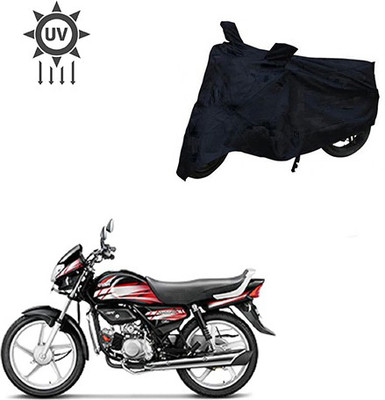 Feel heaven Two Wheeler Cover for Hero(HF Deluxe, Black)