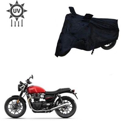 Atulit enterprises Two Wheeler Cover for Triumph(Twin spark, Black)