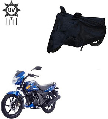 Amozkart Two Wheeler Cover for TVS(Flame SR125, Black)