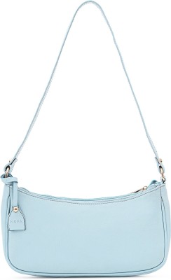 NUFA Grain Faux Leather Shoulder Bag Waterproof Sling Bag(Light Blue, 28 inch)