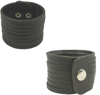 Utkarsh Leather Bracelet Set(Pack of 2)