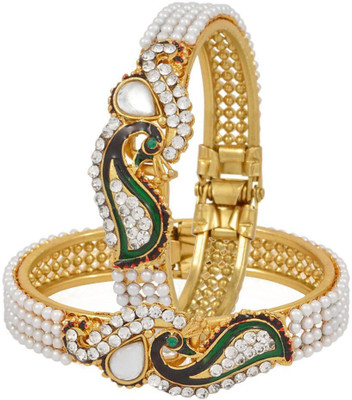 KENNICE Alloy Cubic Zirconia Gold-plated Bangle Set(Pack of 2)