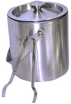 Dynore Dynore Stainless Steel double wall Ice Bucket With Tong- Set Of 2 2 - Piece Bar Set(Stainless Steel)