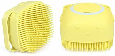 T TOPLINE Silicon Scrubber and Bathing Brush with Soap Dispenser