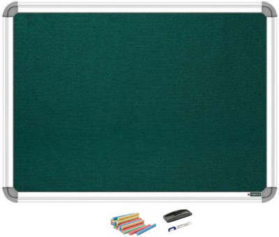 JS MART Non Magnetic Non magnetic Chalkboard 2x2 Whiteboards and Duster Combos(White, Green)