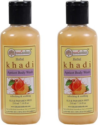 Khadi Rishikesh Herbal Apricot Body Wash combo set pack of - 2 x 210 ml (420 ml)(2 x 210 ml)