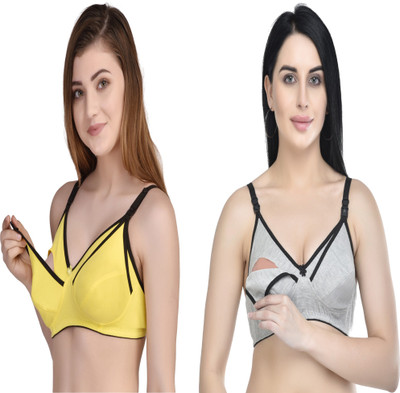 FASALVI Maternity Wear Women Maternity/Nursing Non Padded Bra(Multicolor)