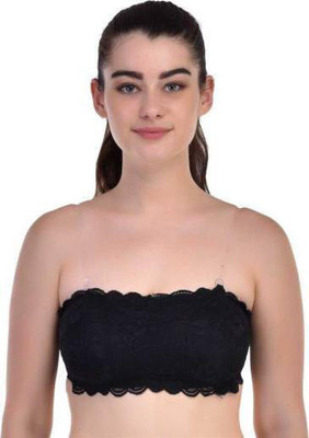 AARAA Beauty Women Bandeau/Tube Lightly Padded Bra(Black)