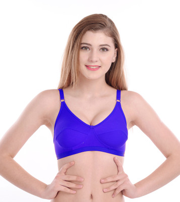 Beach Curve N_R_Cup Bra Women Minimizer Non Padded Bra(Blue)