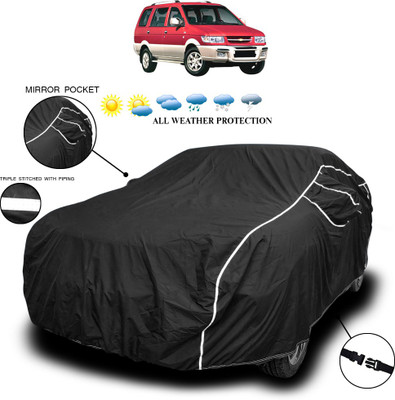 ANTHUB Car Cover For Chevrolet Spark (With Mirror Pockets)(Black)