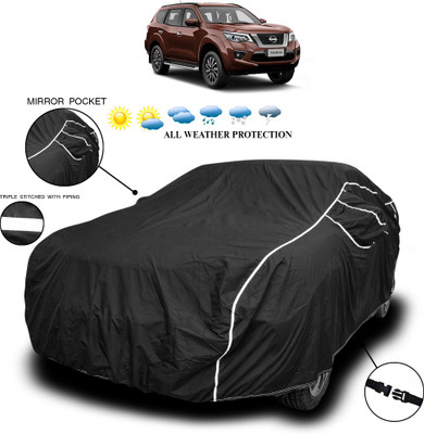 ANTHUB Car Cover For Nissan Sunny (With Mirror Pockets)(Black)