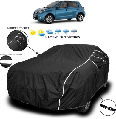 ANTHUB Car Cover For Nissan Leaf (With Mirror Pockets)(Black)