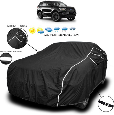ANTHUB Car Cover For Ford Ecosport (With Mirror Pockets)(Black)