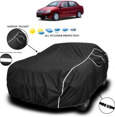 ANTHUB Car Cover For Tata Indigo CS (With Mirror Pockets)(Black)