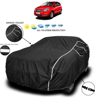 ANTHUB Car Cover For Chevrolet Sail UVA (With Mirror Pockets)(Black)