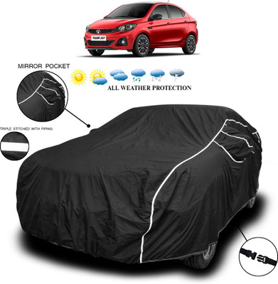 ANTHUB Car Cover For Tata Tiago (With Mirror Pockets)(Black)