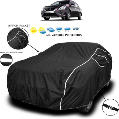 ANTHUB Car Cover For Nissan Pulsar (With Mirror Pockets)(Black)
