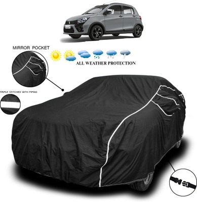 ANTHUB Car Cover For Maruti Suzuki Ignis (With Mirror Pockets)(Black)