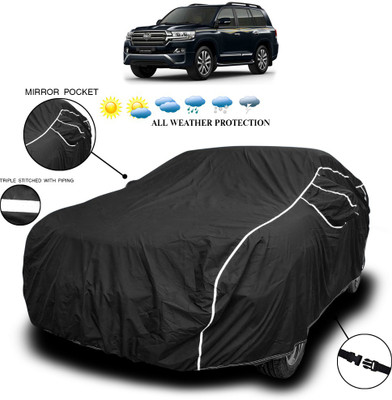 ANTHUB Car Cover For Toyota Innova Crysta (With Mirror Pockets)(Black)
