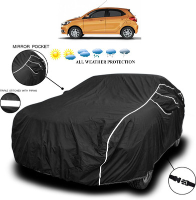 SEBONGO Car Cover For Tata Sumo Grande (With Mirror Pockets)(Black)