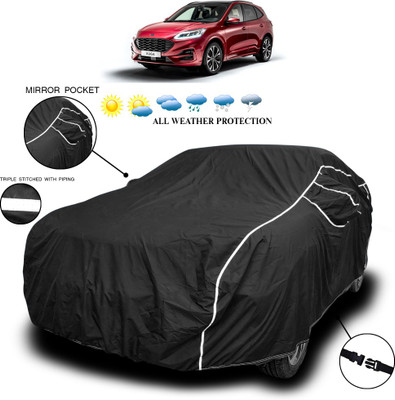 ANTHUB Car Cover For Ford Ikon (With Mirror Pockets)(Black)