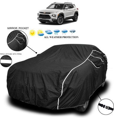 ANTHUB Car Cover For Chevrolet Tavera (With Mirror Pockets)(Black)