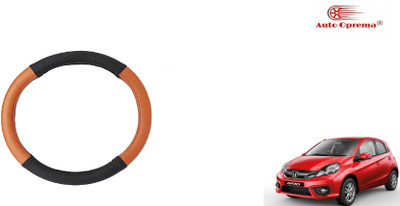 Auto Oprema Steering Cover For Honda Universal For Car(Black, Tan, Leatherite)