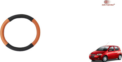 Auto Oprema Steering Cover For Chevrolet Universal For Car(Black, Tan, Leatherite)