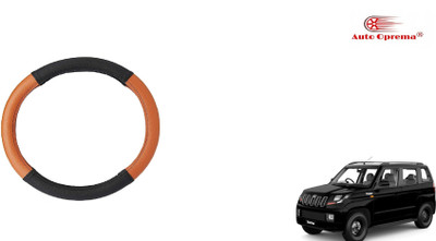 Auto Oprema Steering Cover For Mahindra Universal For Car(Black, Tan, Leatherite)
