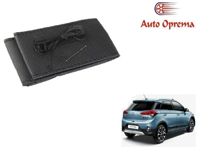 Auto Oprema Steering Cover For Hyundai Universal For Car(Black, Leather)