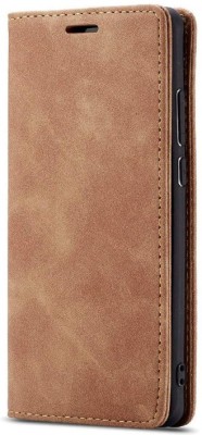 HARITECH Flip Cover for Reno6 Pro(Brown, Grip Case, Pack of: 1)