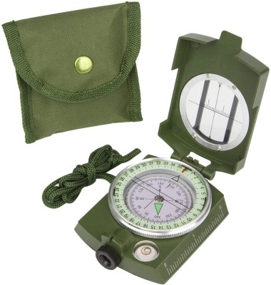 Right Gear Waterproof Army Metal Lensatic Prismatic Navigator For Directions Military Compass Compass(Green)