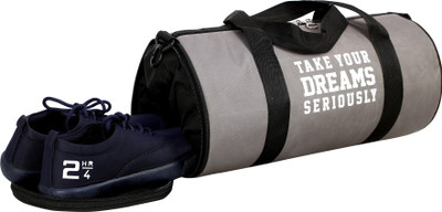 Dmade water resistant premium quality sports bag with separate shoe compartment(Grey, Kit Bag)