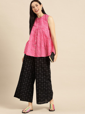 Varanga Women Ethnic Top Palazzo Set