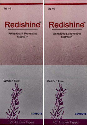 Redishine Whitening & Lightening Facewash ( Pack of 2*70 ml) Face Wash(140 ml)