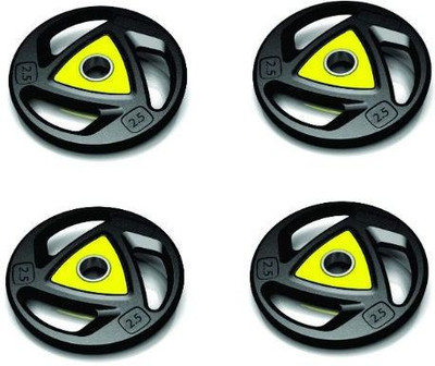 Konark 10 kg Olympic Barbell/Rod Rubber Plates (2.5KG Pack of 4) Home Gym Combo